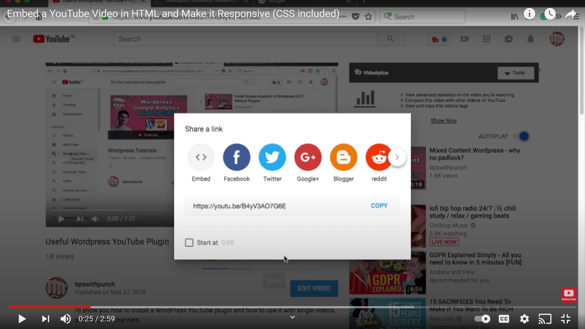 The second screenshot